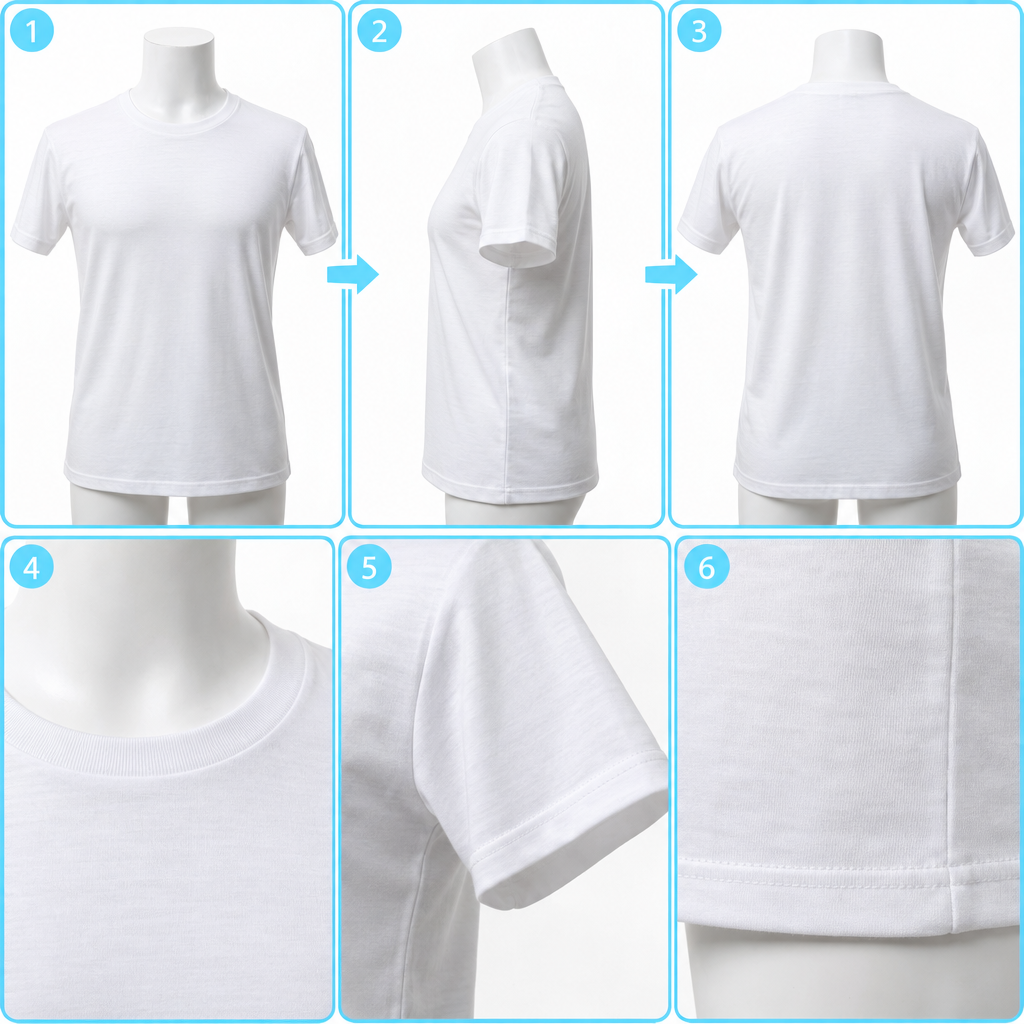 白Tシャツのトルソー撮影の例