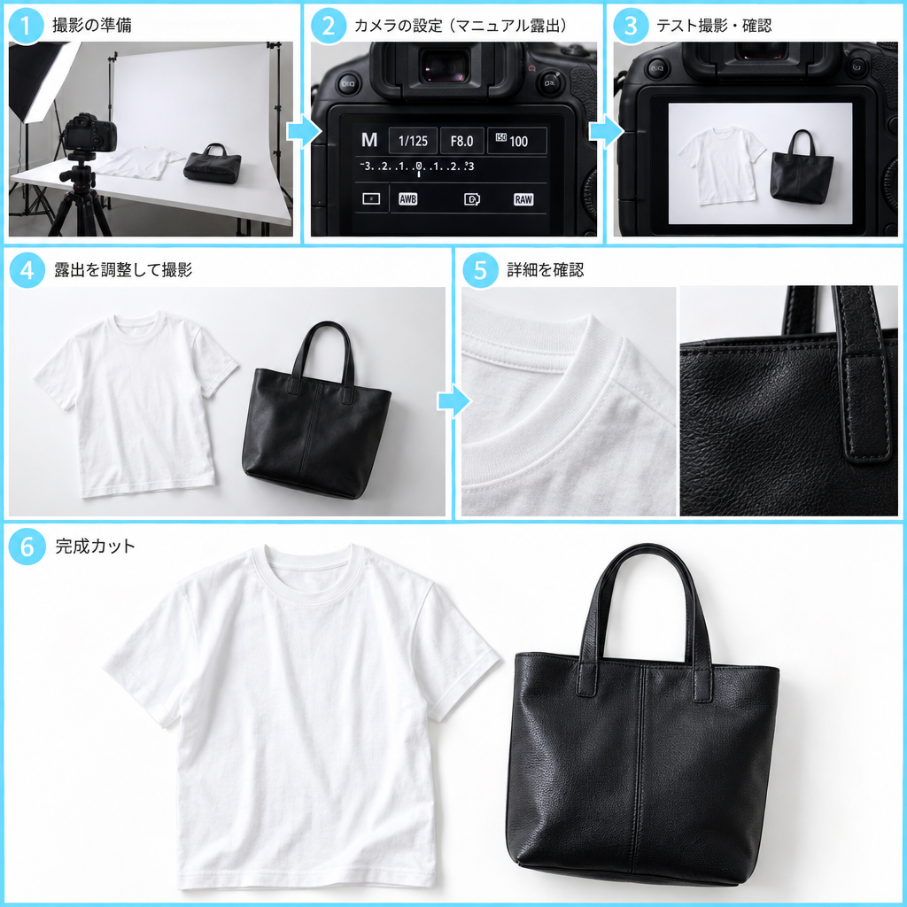 マニュアル露出で白も黒も正確に写った写真